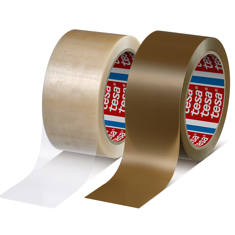 tesapack® 4120 PVC Klebeband braun und transparent 50 mm breit
