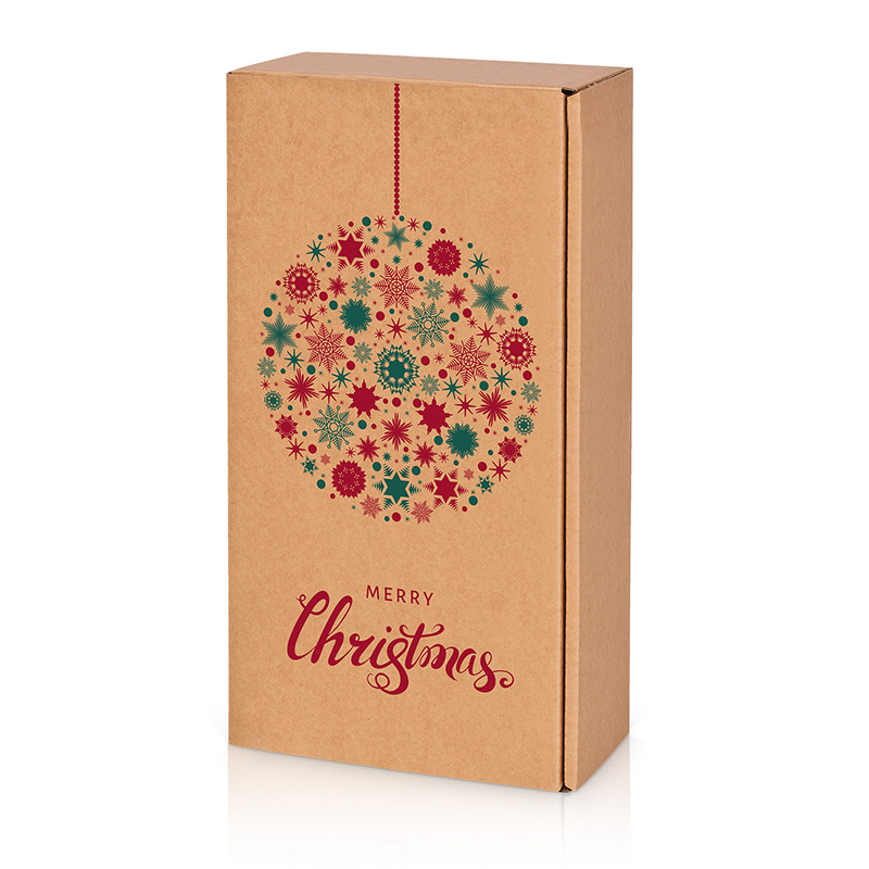 Wein- und Geschenkverpackung "Natura Weihnachtskugel" 2er