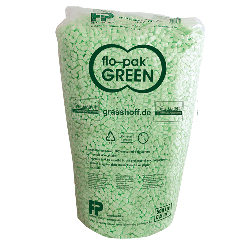 Flo-Pak GREEN, Verpackungschips, Verpackungsmaterial